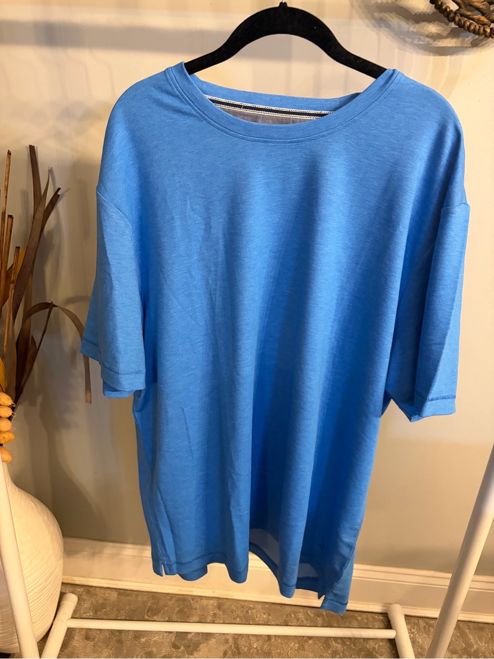 Lands' End Men's Short Sleeve Crewneck Tee - Sky Blue size xxl